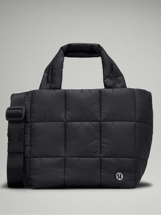 lululemon athletica Handbags - LULULEMON Black Grid Crossbody Bag 5L Tote Casual Everyday Bag